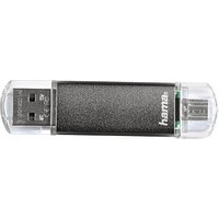 hama USB-Stick Laeta Twin grau 128 GB von Hama