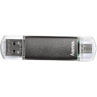 hama USB-Stick Laeta Twin grau 16 GB von Hama