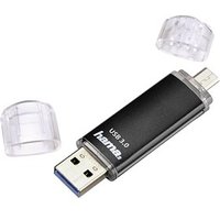 hama USB-Stick Laeta Twin schwarz 128 GB von Hama