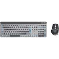 hama WK-750 Tastatur-Maus-Set kabellos grau von Hama