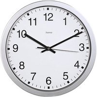hama Wanduhr Mallorca weiß silber Kunststoff, Ø 30,0 cm von Hama