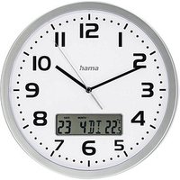 hama digitale Funkwanduhr Moorea weiß silber Kunststoff, Ø 30,0 cm hama digitale Funkwanduhr Moorea weiß silber Kunststoff, Ø 30,0 cm von Hama