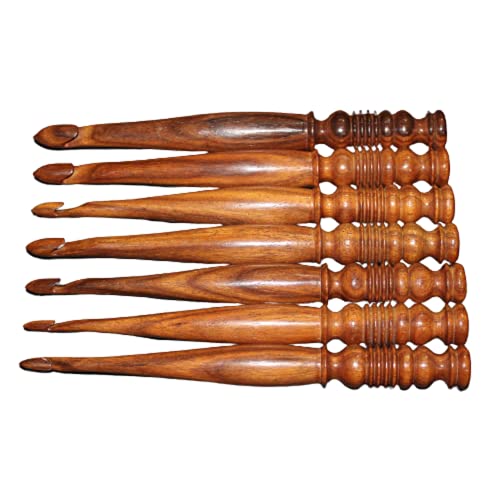 Häkelnadeln aus Holz, 7 Stück, 4 mm bis 10 mm, handgefertigt, antikes Strickgarn, Bastelnadeln Häkelnadeln aus Holz, 7 Stück, 4 mm bis 10 mm, handgefertigt, antikes Strickgarn, Bastelnadeln von Hamd Crafts
