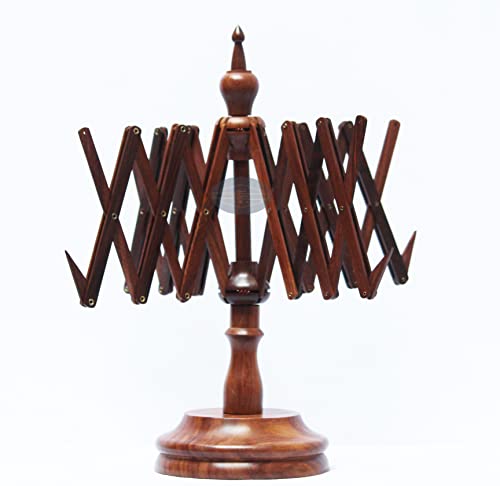 Rosewood Umbrella Swift Ball Winder, Wooden Umbrella Swift Ball Roller, Hand-Operated Yarn Winding Tools, Wooden Table Top Yarn Swift Winder, Knitting and Crochet Accessories Tool for Knitting Lovers von Hamd Crafts