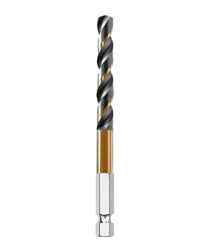 1 STÜCK HSS Titanbeschichteter Bohrer mit Schnellwechsel 1/4 Sechskantschaft Hochgeschwindigkeitsstahl for Bohrwerkzeuge aus Metall, Holz und Kunststoff(6.5mm) von Hameate