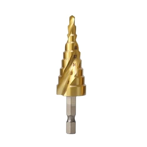 1 STÜCK Titan Beschichtet Stufenbohrer Sechskantschaft Kernbohrer for Holz/Metall Bohrloch Kegelbohrer Freeshipping(4-20 Spiral) von Hameate