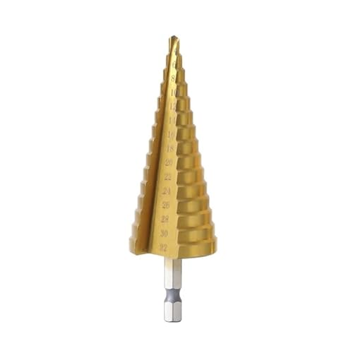 1 STÜCK Titan Beschichtet Stufenbohrer Sechskantschaft Kernbohrer for Holz/Metall Bohrloch Kegelbohrer Freeshipping(4-32 Straight) von Hameate