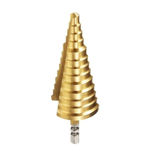 1 STÜCK Titan Beschichtet Stufenbohrer Sechskantschaft Kernbohrer for Holz/Metall Bohrloch Kegelbohrer Freeshipping(6-35 Straight) von Hameate