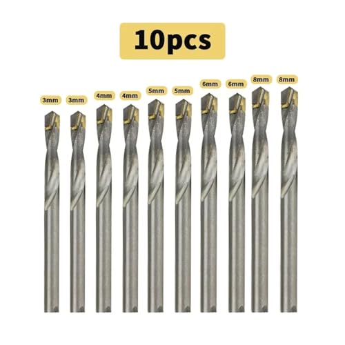 10 STÜCKE/13 STÜCKE/18 STÜCKE Hartmetallbohrer mit Wolframstahl-Zylinderschaftbohrer werden for Stahl, Eisen, Aluminiumlegierung, Keramikfliesen verwendet(10pcs) von Hameate