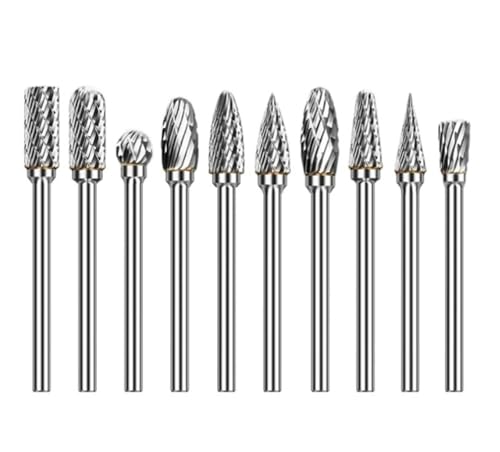10PCS Hartmetall Kompatibel Mit 1/8 Schaft Die Grinder Rotary Raspel Bits Holz Metall Carving Schleifen 10PCS Hartmetall Kompatibel Mit 1/8 Schaft Die Grinder Rotary Raspel Bits Holz Metall Carving Schleifen von Hameate