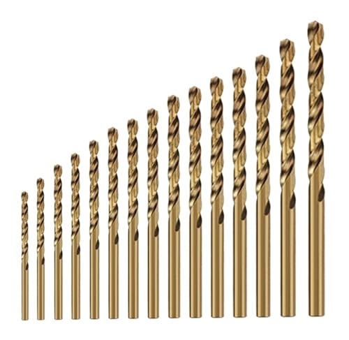 13 STÜCKE/15 STÜCKE/19 STÜCKE Kobalt-Schnellarbeitsstahl-Spiralbohrer Titanbohren Edelstahlwerkzeug Metall Edelstahlbohrer(15 pcs M35) von Hameate