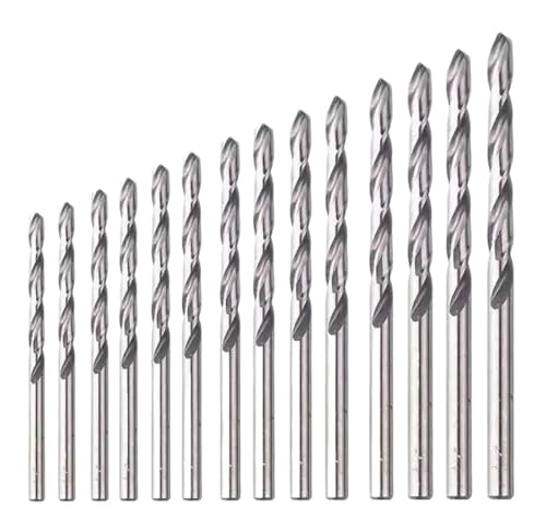 13 STÜCKE/15 STÜCKE/19 STÜCKE Kobalt-Schnellarbeitsstahl-Spiralbohrer Titanbohren Edelstahlwerkzeug Metall Edelstahlbohrer(15 pcs white) von Hameate