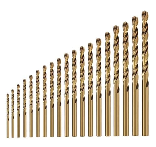 13 STÜCKE/15 STÜCKE/19 STÜCKE Kobalt-Schnellarbeitsstahl-Spiralbohrer Titanbohren Edelstahlwerkzeug Metall Edelstahlbohrer(19 pcs M35) von Hameate