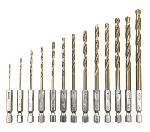 13PCS Kobalt Bohrer M35 HSS 135 Grad Spitze Twist Jobber Länge Bohrer for Gehärtetes Metall Gusseisen Edelstahl 13PCS Kobalt Bohrer M35 HSS 135 Grad Spitze Twist Jobber Länge Bohrer for Gehärtetes Metall Gusseisen Edelstahl von Hameate
