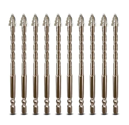 1PC/2PCS/5PCS/10PCS Hochvierschneidige gezackte Exzenterbohrer for Glaskeramik, Beton, Ziegel, Bohrwerkzeuge(10PCS) von Hameate
