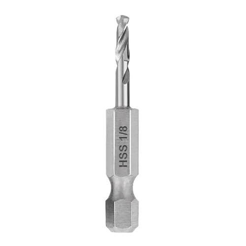 1PC/5PCS Stubby Bohrer for Metall 1/4 Zoll Schnell Ändern Hex Schaft Twist Bohrer Bit Kurze länge HSS Bohrer(1PC 1/8) von Hameate
