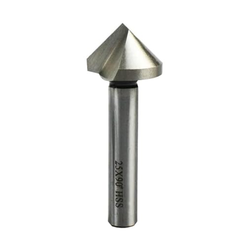 1PC 4,5-60mm Senker Bohrer 1 Flöte/3 Flöten 90 Grad Entgraten Fase for Stahl Eisen aluminium Metall(1 Flute,25mm) von Hameate