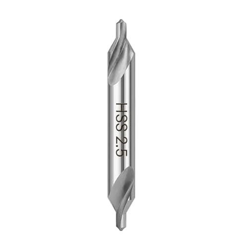 1PC HSS Center Drill Bits Sprial Flute Drill Bits 60 Degree Wood Metal Bits Tools Hole Frilling Hole(2.5mm) von Hameate