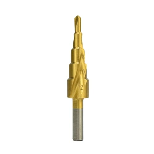 1PC HSS Titan Beschichtet Schritt Bohrer for Holz Loch Dreieck Schaft Kern Bohrer(4-12 Spiral) von Hameate