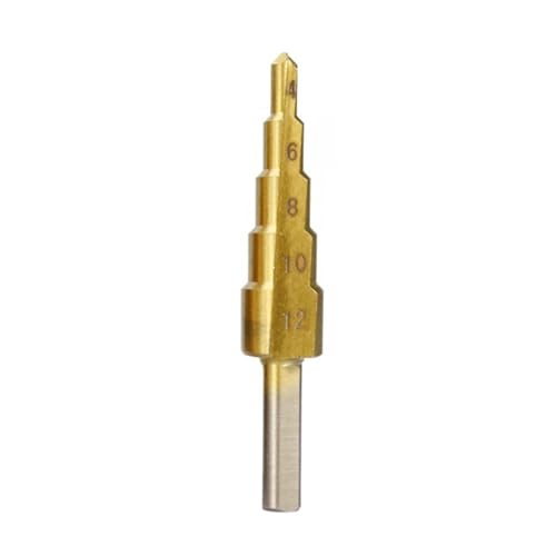 1PC HSS Titan Beschichtet Schritt Bohrer for Holz Loch Dreieck Schaft Kern Bohrer(4-12 Straight) von Hameate
