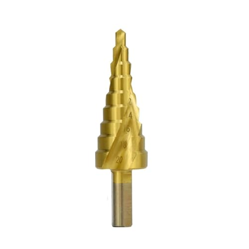 1PC HSS Titan Beschichtet Schritt Bohrer for Holz Loch Dreieck Schaft Kern Bohrer(4-20 Straight) von Hameate