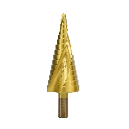 1PC HSS Titan Beschichtet Schritt Bohrer for Holz Loch Dreieck Schaft Kern Bohrer(4-32 Spiral) von Hameate