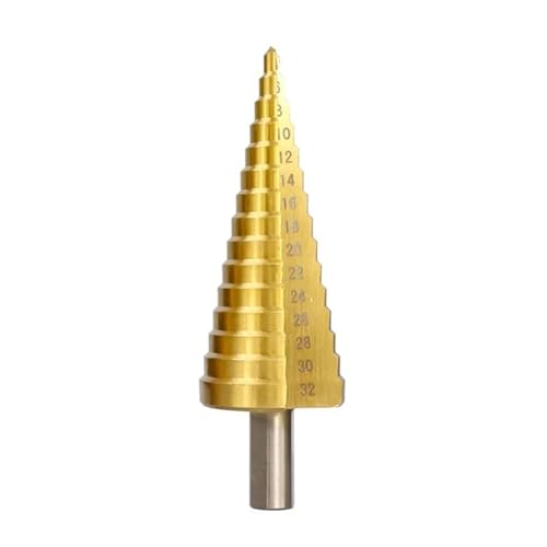 1PC HSS Titan Beschichtet Schritt Bohrer for Holz Loch Dreieck Schaft Kern Bohrer(4-32 Straight) von Hameate