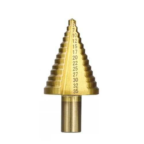 1PC HSS Titan Beschichtet Schritt Bohrer for Holz Loch Dreieck Schaft Kern Bohrer(5-35 Straight) von Hameate