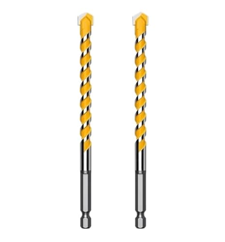 2PCS/4PCS Erweiterte Bohrer Hex Schaft Hartmetall Bohrer for Masonary Beton Ziegel Stein(2PCS 8mm) von Hameate