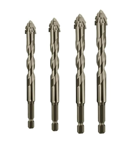 3 STÜCKE/4 STÜCKE/5 STÜCKE/6 STÜCKE Exzentrische Bohrer Vierkant-Sägezahn-Exzentrische Spiralbohrer Hohe Härte Abgeschrägte Spitze Gezackte Bohrer(4pcs) von Hameate