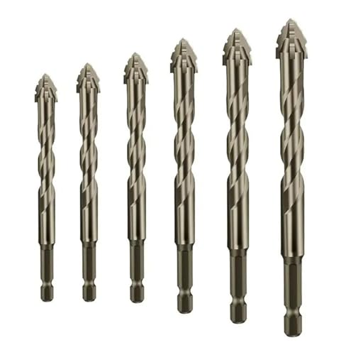 3 STÜCKE/4 STÜCKE/5 STÜCKE/6 STÜCKE Exzentrische Bohrer Vierkant-Sägezahn-Exzentrische Spiralbohrer Hohe Härte Abgeschrägte Spitze Gezackte Bohrer(6pcs) von Hameate