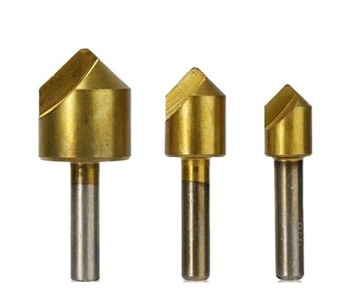 3PCS/5PCS Anfasen 90 Grad 1 Flöte Beschichtete Fase Bohrer Senker Bohrer for Holzbearbeitung Loch(3pcs Set) von Hameate