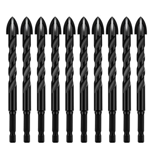 4PCS/5PCS/7PCS/10PCS Hex Bohrer Hartmetall Bohrer Bits for Beton Porzellan Fliesen Glas Metall(10pcs 12mm) von Hameate