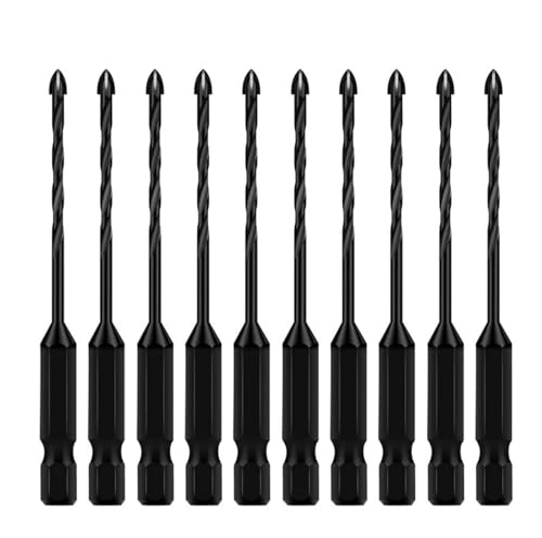 4PCS/5PCS/7PCS/10PCS Hex Bohrer Hartmetall Bohrer Bits for Beton Porzellan Fliesen Glas Metall(10pcs 3mm) von Hameate