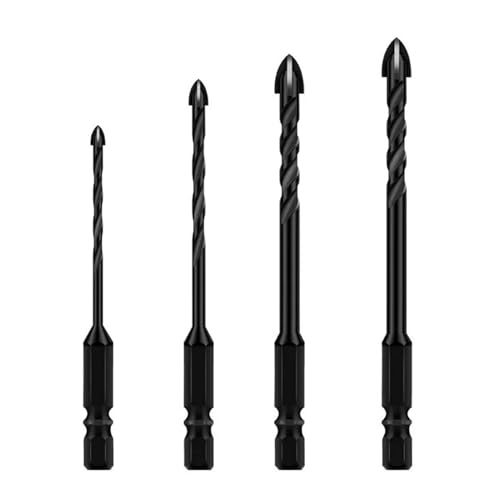 4PCS/5PCS/7PCS/10PCS Hex Bohrer Hartmetall Bohrer Bits for Beton Porzellan Fliesen Glas Metall(4pcs 3 4 5 6mm) von Hameate