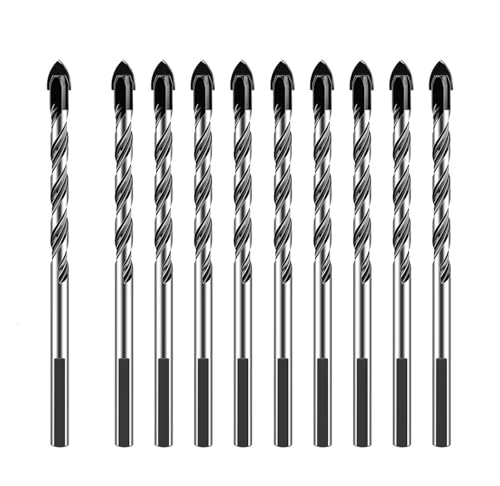 5 STÜCKE/10 STÜCKE Mauerwerk Beton Bohrer for Fliesen Glas Keramik Wand Ziegel Stein Weichmetall Holz Hartmetall Bohrer Spitze(10PCS-6mm) von Hameate