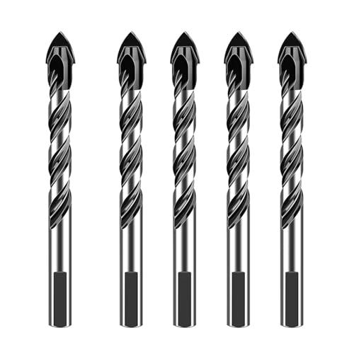5 STÜCKE/10 STÜCKE Mauerwerk Beton Bohrer for Fliesen Glas Keramik Wand Ziegel Stein Weichmetall Holz Hartmetall Bohrer Spitze(5PCS-12mm) von Hameate