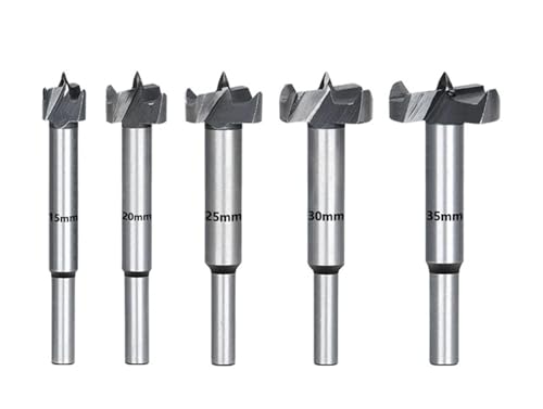 5PCS Wood Drill Bit 15 20 25 30 35mm Self Centering Hole Saw Cutter Wood Hole Drilling Tools Drill Bit von Hameate