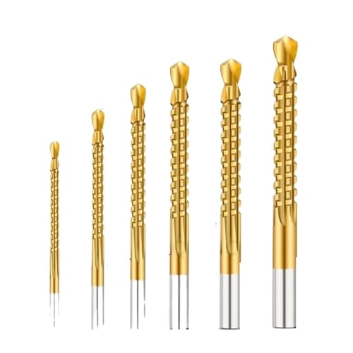 6 STÜCKE Titanbeschichtete HSS-Spiralbohrer 3-8 mm, gezackter Seitenschneidbohrer for Holzbearbeitungswerkzeuge 6 STÜCKE Titanbeschichtete HSS-Spiralbohrer 3-8 mm, gezackter Seitenschneidbohrer for Holzbearbeitungswerkzeuge von Hameate