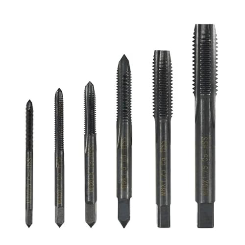 6PCS Gewindebohrer Nitridbeschichtete Spiralgewindebohrer Gewindeschneidwerkzeuge Gewindebohrer 6PCS Gewindebohrer Nitridbeschichtete Spiralgewindebohrer Gewindeschneidwerkzeuge Gewindebohrer von Hameate