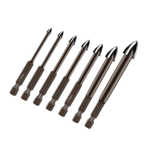 7 STÜCKE Kreuz Hex Fliesen Bit Wolframkarbid Glas Bohrer Glas Keramik Beton Loch Opener Legierung Dreieck Bohrer Werkzeug 7 STÜCKE Kreuz Hex Fliesen Bit Wolframkarbid Glas Bohrer Glas Keramik Beton Loch Opener Legierung Dreieck Bohrer Werkzeug von Hameate