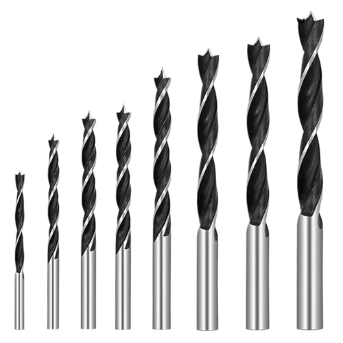 8PCS Holz Bohrer Bohrer Bits for Holzbearbeitung Holz Werkzeuge Spirale Bohrer High Carbon Stahl(8PCS 3-10mm) von Hameate