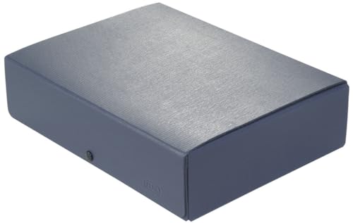 Dokumentenmappe Hartpappe (RC) 350 g/qm A4 80mm blau Strukturdesign Packung mit 8 Stück von Hamelin GmbH