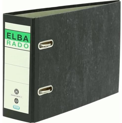 Ordner rado für A5 quer 75mm Wolkenmarmor schwarz Packung mit 20 Stück von Hamelin GmbH