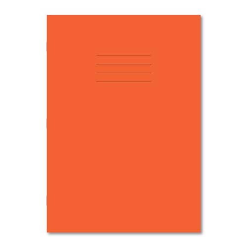 Hamelin A4 8 mm liniert und Rand 64 Seiten Heft – 50 Stück 64 Orange von Hamelin