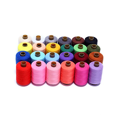 hamhsin Nähgarn Sortiment Coil 24 Farben je 1000 Yards Polyester Gewinde Nähset alle Zweck, für Hand und Maschine Nähen hamhsin Nähgarn Sortiment Coil 24 Farben je 1000 Yards Polyester Gewinde Nähset alle Zweck, für Hand und Maschine Nähen von Hamhsin