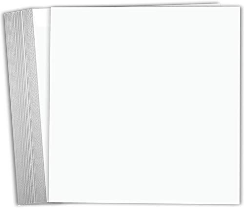 Hamilco Weißer Karton, Scrapbook-Papier, 30,5 x 30,5 cm, schweres Gewicht, 45,4 kg, 25 Stück von Hamilco