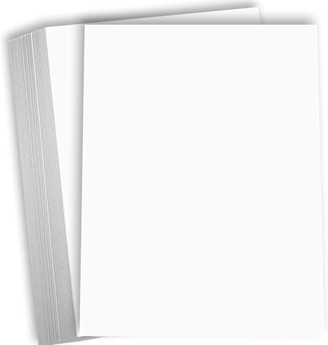Hamilco Weißer Karton, dickes Papier, 21,6 x 27,9 cm, blanko, schwer, 36,3 kg, für Broschüren, Auszeichnungen und Schreibwaren, 100 Stück (hell) von Hamilco