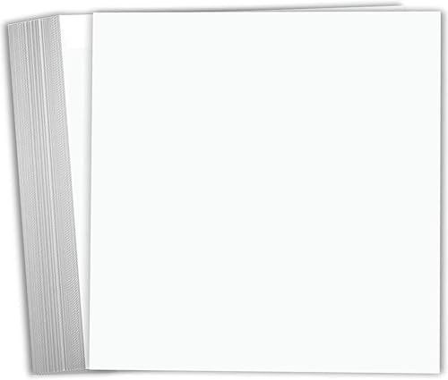 Hamilco Weißes Kartonpapier, 30,5 x 30,5 cm, 29,5 kg, 50 Stück (hell) von Hamilco