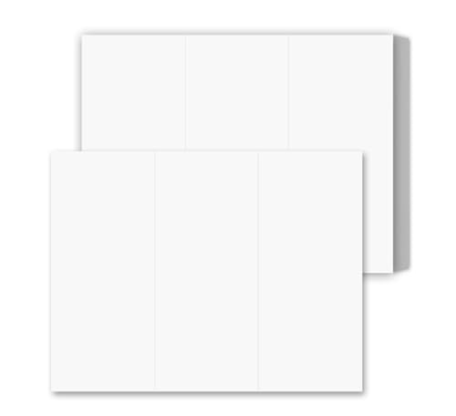 Hamilco Weißes Kartonpapier, 36,3 kg, Blanko-Notizkarten, 21,6 x 27,9 cm, mit 2 Falten, dreifach gefaltet, 100 Stück Hamilco Weißes Kartonpapier, 36,3 kg, Blanko-Notizkarten, 21,6 x 27,9 cm, mit 2 Falten, dreifach gefaltet, 100 Stück von Hamilco